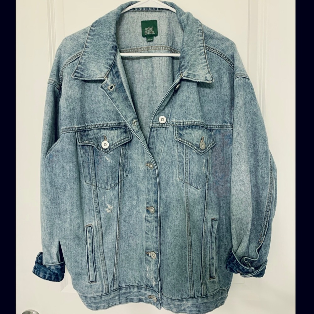 Women’s Distressed Denim Trucker Jacket